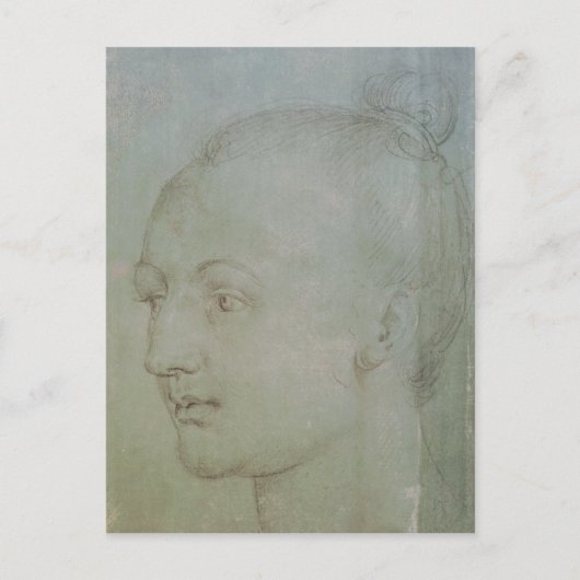 Leiter einer jungen Frau Postkarte (Vorderseite)
