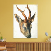Leiter einer Roe Deer Leinwanddruck (Insitu (Wohnzimmer))