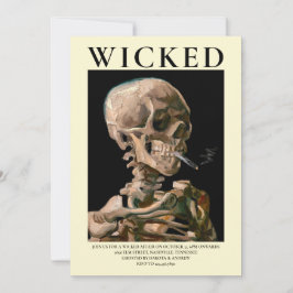 Leiter einer Skeleton Fine Art Halloween Einladung