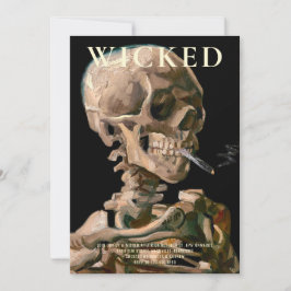 Leiter einer Skeleton Fine Art Halloween Einladung