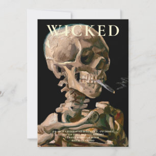 Leiter einer Skeleton Fine Art Halloween Einladung