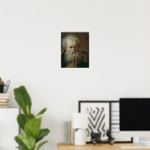 Leiter eines alten Mannes Poster (Heimbüro)