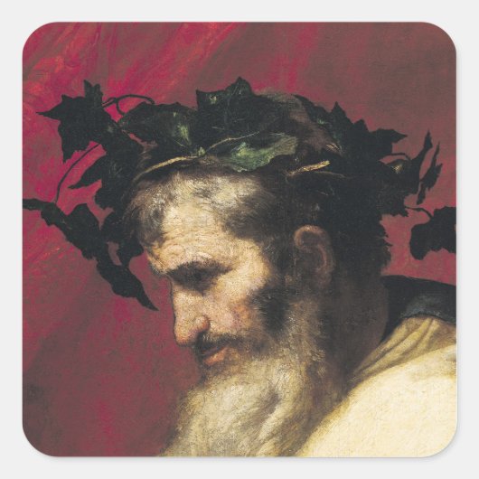 Leiter eines alten Mannes Quadratischer Aufkleber (Vorderseite)