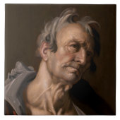 Leiter eines alten Mannes von Abraham Bloemaert Fliese (Vorderseite)