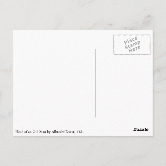 Leiter eines alten Mannes von Albrecht Durer Postkarte (Rückseite)