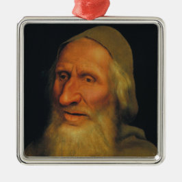 Leiter eines alten Mannes (von Quentin Metsys) Ornament Aus Metall