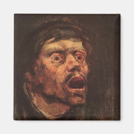 Leiter eines Angry Man (von Laszlo Mednyanszky) Magnet