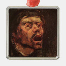 Leiter eines Angry Man (von Laszlo Mednyanszky) Ornament Aus Metall