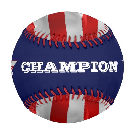 Leiter eines Bald Eagle, Star, USA Flag Baseball (Vorderseite)