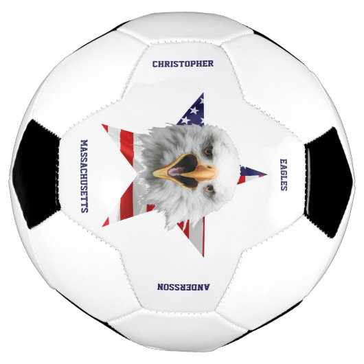 Leiter eines Bald Eagle, Star, USA Flag Fußball (Gedreht)