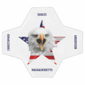 Leiter eines Bald Eagle, Star, USA Flag Fußball (Flach)