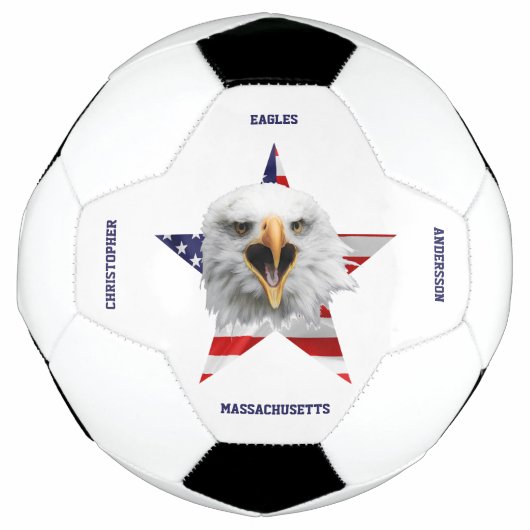 Leiter eines Bald Eagle, Star, USA Flag Fußball (Vorderseite)