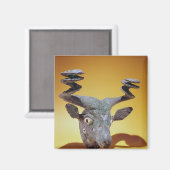 Leiter eines Bulls aus Irak, c.2000 v. Chr. Magnet (Vorderseite/Rückseite)