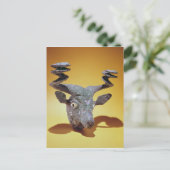 Leiter eines Bulls aus Irak, c.2000 v. Chr. Postkarte (Stehend Vorderseite)