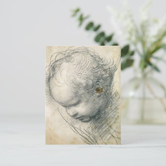 Leiter eines Cherub Postkarte (Stehend Vorderseite)