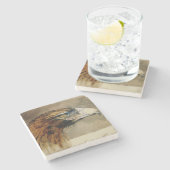 Leiter eines Golden Eagle (von John Ruskin) Steinuntersetzer (Seitenansicht)