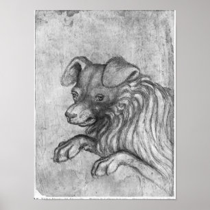 Leiter eines Hundes, aus dem Vallardi Album Poster