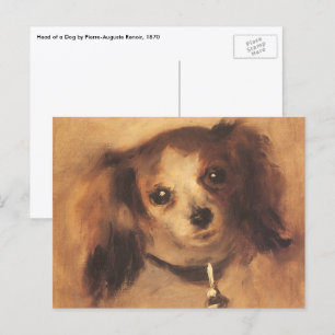 Leiter eines Hundes von Pierre Renoir, Vintage Kun Postkarte