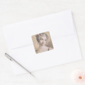 Leiter eines jungen Mädchens Quadratischer Aufkleber (Umschlag)