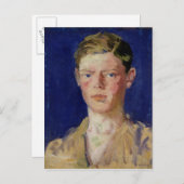 Leiter eines jungen Mannes Postkarte (Vorne/Hinten)