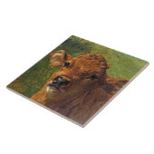 Leiter eines Kalbes (von Rosa Bonheur) Fliese (Seite)