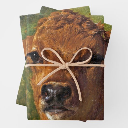 Leiter eines Kalbes (von Rosa Bonheur) Geschenkpapier Set (Beispiel)