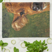 Leiter eines Kalbes (von Rosa Bonheur) Geschirrtuch (Gefaltet)