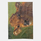 Leiter eines Kalbes (von Rosa Bonheur) Geschirrtuch (Vertikal)