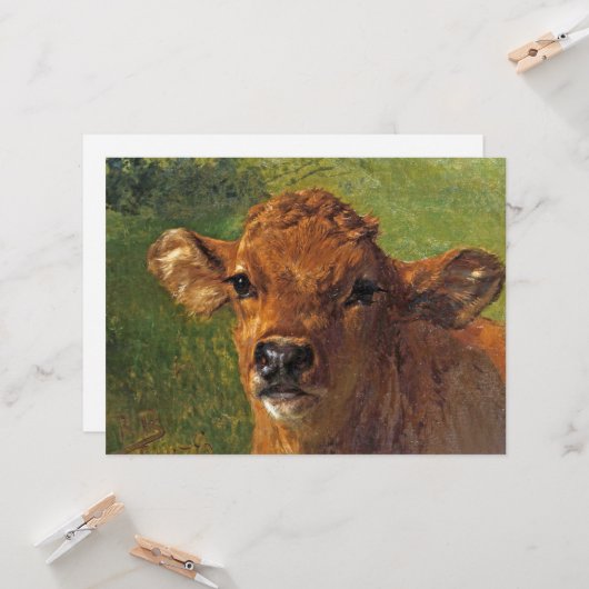 Leiter eines Kalbes (von Rosa Bonheur) Karte (Vorderseite/Rückseite Beispiel)