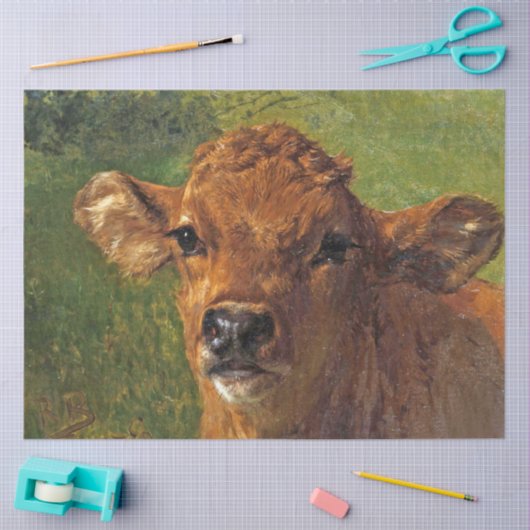 Leiter eines Kalbes (von Rosa Bonheur) Seidenpapier (Basteln)