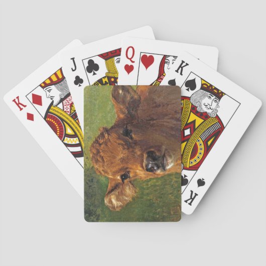 Leiter eines Kalbes (von Rosa Bonheur) Spielkarten (Rückseite)