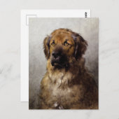 Leiter eines Leonberger Hundegemäldes Postkarte (Vorne/Hinten)