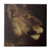 Leiter eines Löwen (Wildtier) Fliese (Vorderseite)