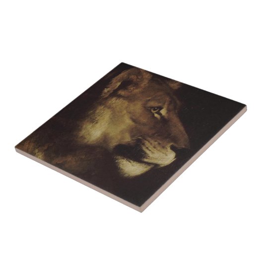 Leiter eines Löwen (Wildtier) Fliese (Seite)