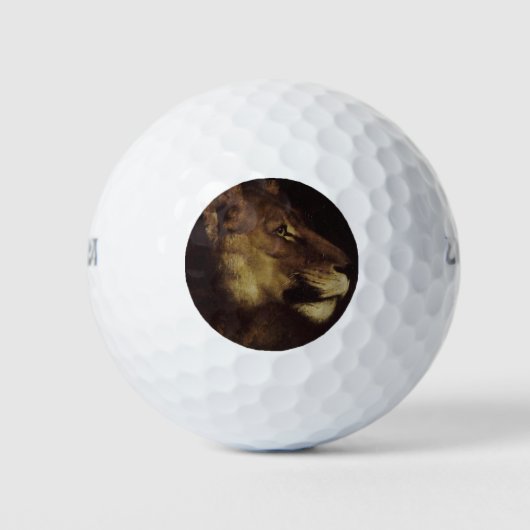 Leiter eines Löwen (Wildtier) Golfball (Vorderseite)