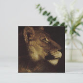 Leiter eines Löwen (Wildtier) Karte (Stehend Vorderseite)