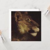 Leiter eines Löwen (Wildtier) Karte (Vorderseite/Rückseite Beispiel)