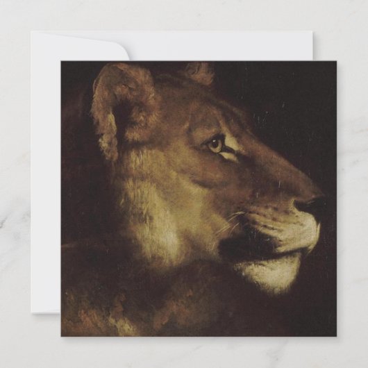 Leiter eines Löwen (Wildtier) Karte (Vorderseite)