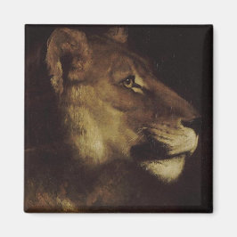 Leiter eines Löwen (Wildtier) Magnet