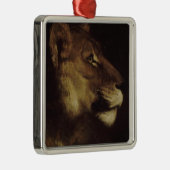 Leiter eines Löwen (Wildtier) Ornament Aus Metall (Rechts)