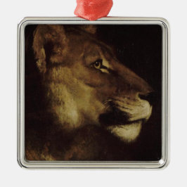 Leiter eines Löwen (Wildtier) Ornament Aus Metall