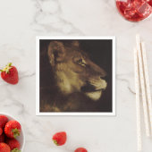 Leiter eines Löwen (Wildtier) Serviette (Beispiel)