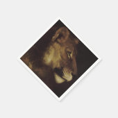 Leiter eines Löwen (Wildtier) Serviette (Ecke)