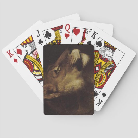 Leiter eines Löwen (Wildtier) Spielkarten (Rückseite)