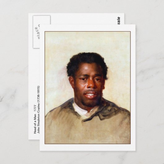 Leiter eines Mannes von John Singleton Copley Postkarte (Vorne/Hinten)