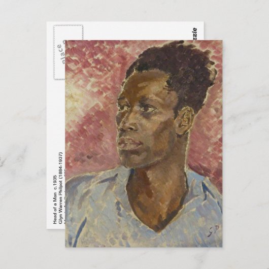 Leiter eines Mannes von Philpot Postkarte (Vorne/Hinten)