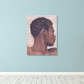 Leiter eines Neger Leinwanddruck (Insitu (Holzboden))