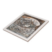 Leiter eines Parrot Viktorianisch Art Fliese (Seite)