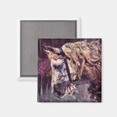 Leiter eines Pferdes von Giovanni Boldini, Vintage Magnet (Vorderseite/Rückseite)