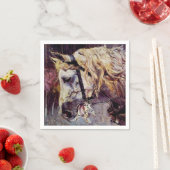 Leiter eines Weißen Pferdes (von Giovanni Boldini) Serviette (Beispiel)